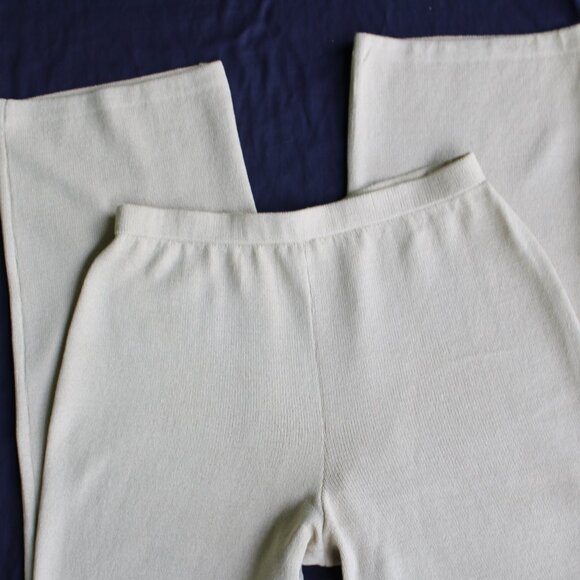 St. John Collection Marie Gray Santana Knit sweater wide leg Dress pants tan 16 - Picture 4 of 8